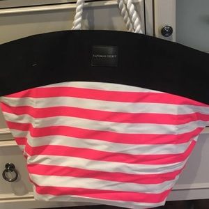 VS Striped Pink Beach Tote
